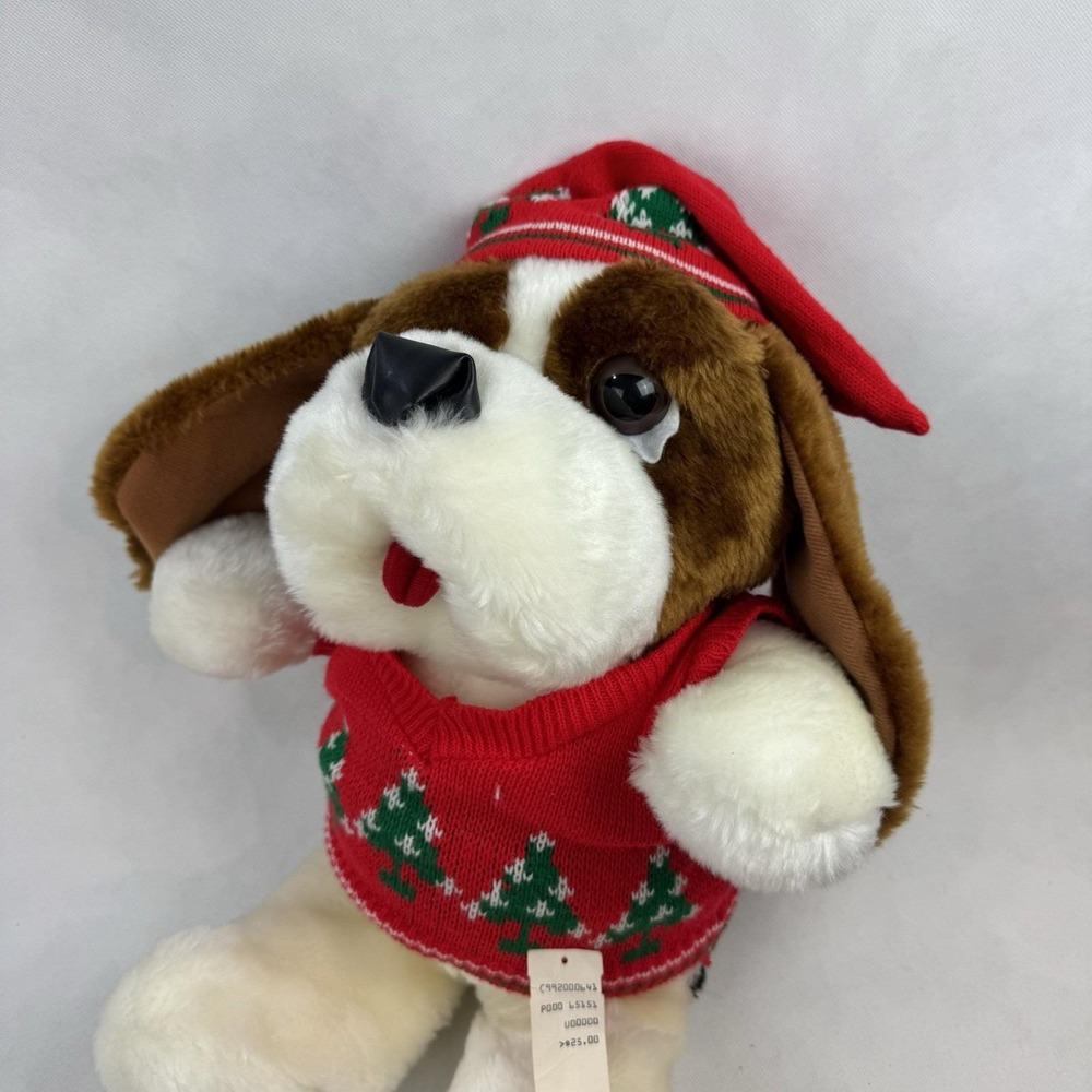 Vintage 1986 Commonwealth St. Bernard Plush Dog – 19" Brown & White - Picture 2 of 10